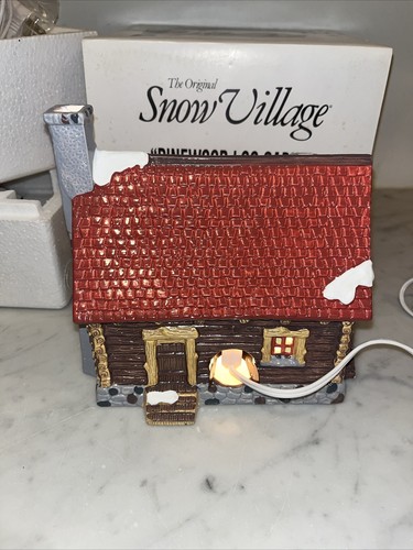 Department 56 The Original Snow Village Pinewood Log Cabin - Picture 5 of 6
