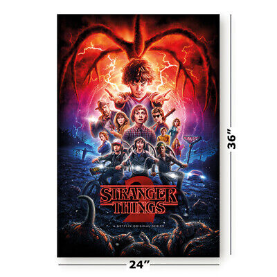  Stranger Things 1, 2, 3 & 4-4 Piece TV Show Poster Set (Regular  Styles - Version 4) (Size: 24 x 36 each Poster): Posters & Prints