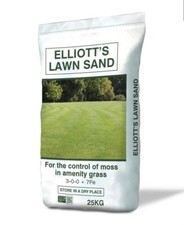 THOMAS ELLIOTT LAWN SAND 3-0-0 + 7% FE 25KG VERY HIGH IRON - TREATS 367SQM