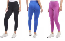 Danskin Ladies' Legging High Rise Bonded Edge Pockets Moisture Wicking Fabric- M