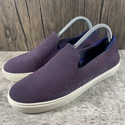 Rothy's The Original Sneaker Fig Python Purple Slip On Shoes Women s Size 9.5
