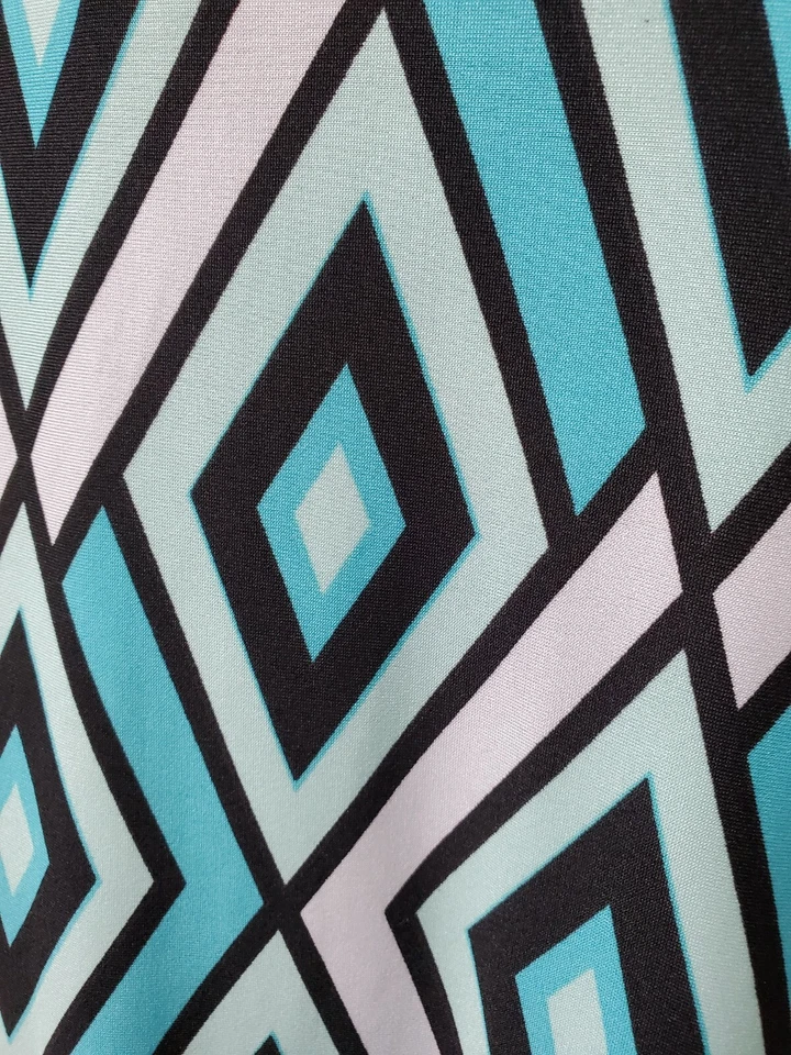 Женские разноцветные брюки Palazzo с высокой посадкой из полиэстера New Directions размер S - Изображение 2 из 4