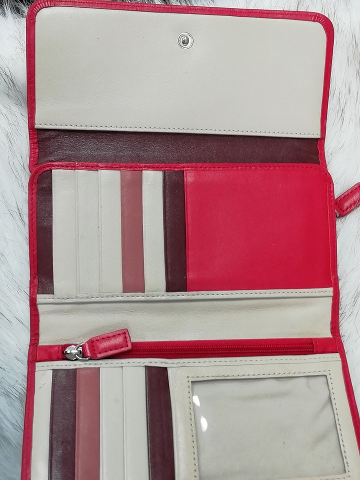 RADLEY Red Purse Leather Dog Robin Coin Purse Card Ladies Accessory