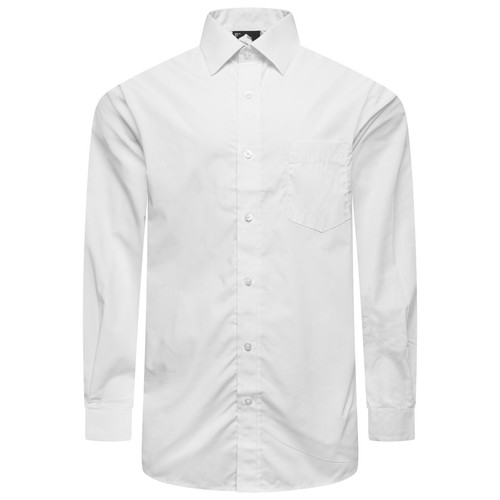 Nueva Camisa Para Hombres Manga Corta Larga Con Botones Lisa Negocios Trabajo Formal Vestido Prenda para el torso - Imagen 8 de 12