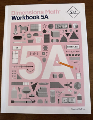 Dimensions Math Workbook 5A by Singapore Math Inc (2020, Trade Paperback)