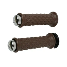 Brown 22mm Handlebar Hand Grips For Suzuki Boulevard M109R Limited Edition KB