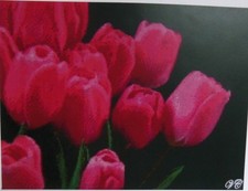 Pink Tulips Flower Counted Cross Stitch Chart No.14-142 
