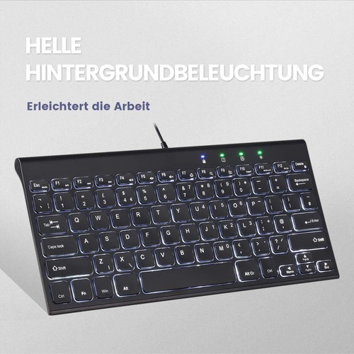 PERIBOARD-429 DE USB Clavier Allemand QWERTZ Noir éclairé - Photo 5/7