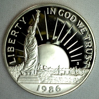 1986 Liberty Half Dollar Proof Statue of Liberty COIN ONLY