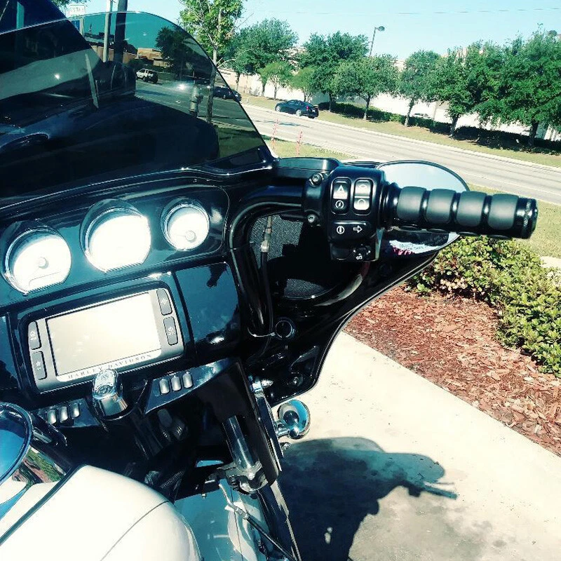 Empuñaduras de manillar de motocicleta de 1" para Harley Davidson Softail Street 750 500 H Foto 3 de 4