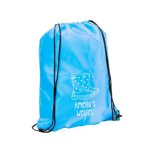 Kinder personalisierte Welly Stiefeltasche individueller Name Rucksack Kordelzug Kindertasche - Bild 17 von 30