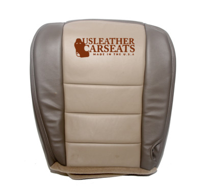 2002-2004 Ford Excursion Driver Bottom Synthetic Leather Seat Cover 2 Tone Tan