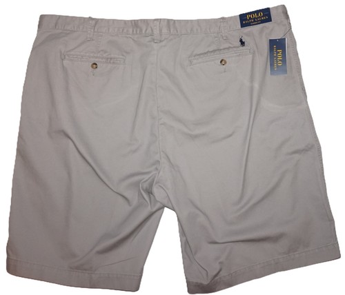 Polo Ralph Lauren Cotton Gray Chino Shorts BIG 48B Classic Fit 10" Flat Front - Picture 4 of 6