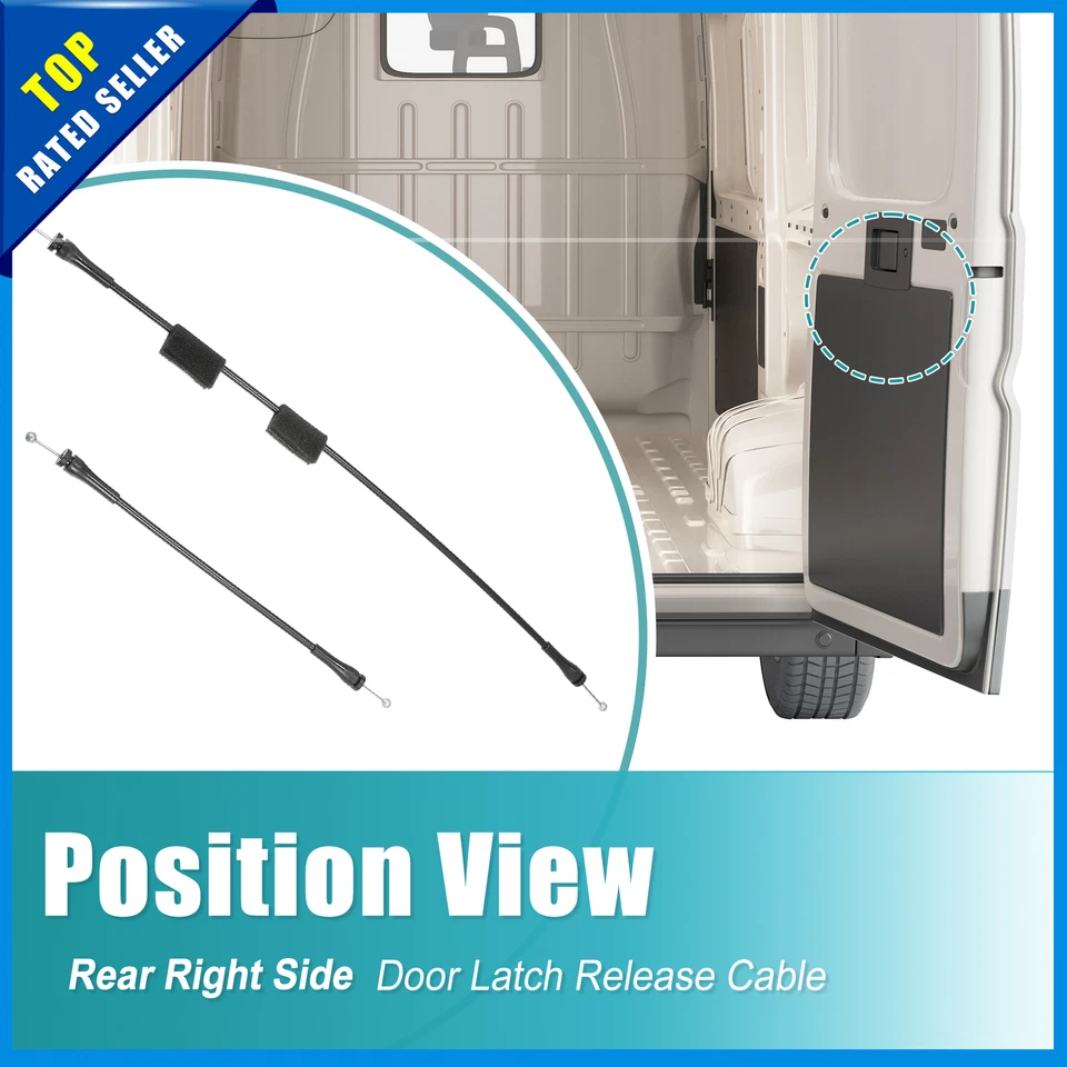 Cables de liberación de pestillo de puerta de carga trasera derecha para furgoneta Ford E150 E250 E350 1992-2014 Foto 3 de 4
