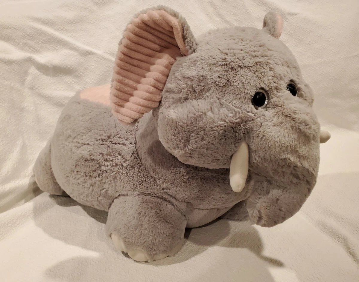 Kelly Toy Plush Elephant Chair Gray with Pink Seat Toddler Large Soft