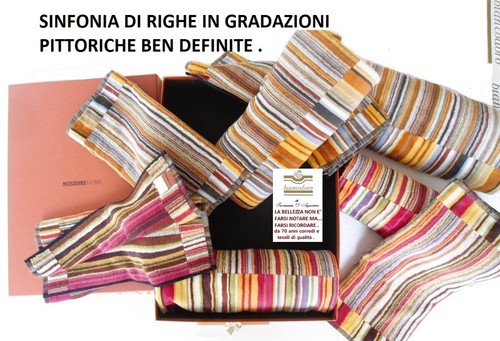 SET SPUGNE MISSONI 8 PEZZI : 4 TELI MEDI + 4 TELI PICCOLI IN SCATOLA - Picture 9 of 17