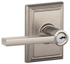 New Schlage Latitude Single Cylinder Keyed Entry Door Nickel F51ALAT619ADD