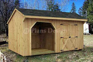 Combo Firewood and Storage Shed Plans / Blueprints 8x16 ft ...