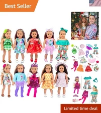 Mix-and-Match 24-Piece Doll Clothing Set for 18-Inch Dolls - Safe & Stylish