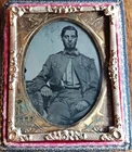 Rare 9th plate Ambrotype Zouave Soldier Co. “G” 8th Mass Glouster Artillery