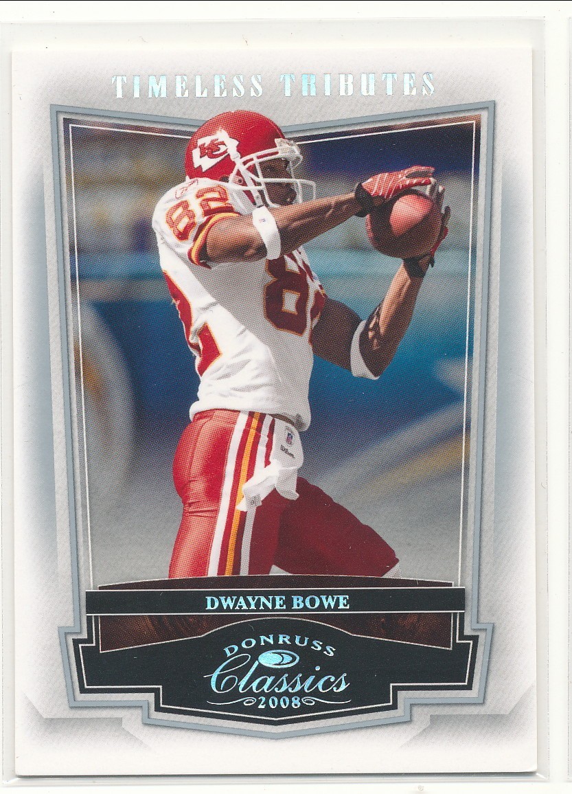 2008 Donruss Classics Dwayne Bowe Timeless Tributes Silver /100