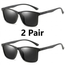 2 Pair Polarized Sunglasses for Men Women, UV400 Protection Lightweight Driving