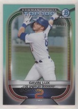 2021 Bowman Bowman Scouts Top 100 Aqua Refractor 125/125 Gavin Lux #BTP-2 2a9