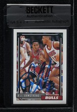 BAS 1992-93 Topps BJ Armstrong #73 Seal of Authenticity Auto 3c7