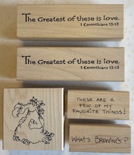 Lot of 4 HEATHER JUDITH Rubber Mounted Stamps