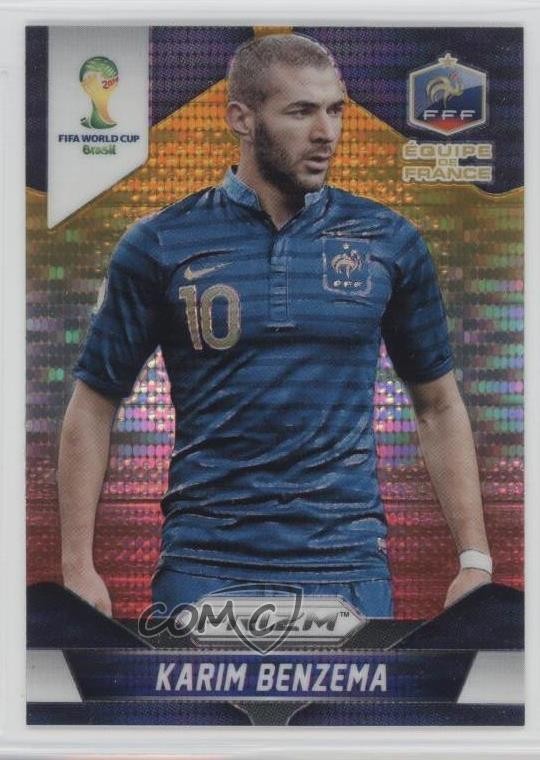 2014 Panini Prizm World Cup Yellow & Red Pulsar Prizm Karim Benzema #82 l4z