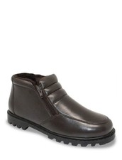 Mens Leather Twin Zip Wide Fit Boot by Chums