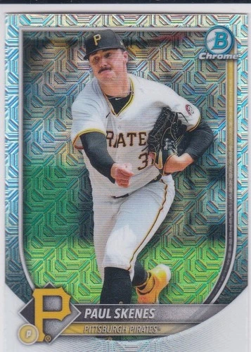 PAUL SKENES 2025 Bowman Chrome MOJO REFRACTOR Pittburgh Pirates Baseball Card