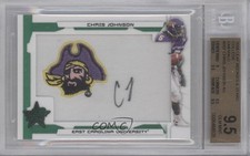 2008 Leaf Rookies & Stars Rookie 3/5 Chris Johnson #207 BGS 9.5 Patch Auto 2k0