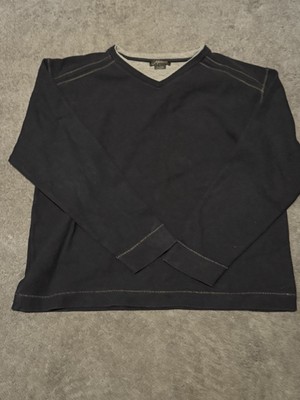 Method V-Neck Sweatshirt Mens Medium Black Cotton Blend Pullover
