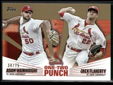 2023 Topps #12P-5 Adam Wainwright / Jack Flaherty One-Two Punch Gold /75
