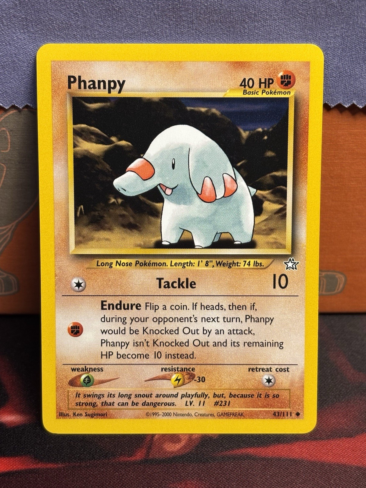 Phanpy 43/111 Neo Genesis Non Holo Uncommon Pokemon TCG 2000