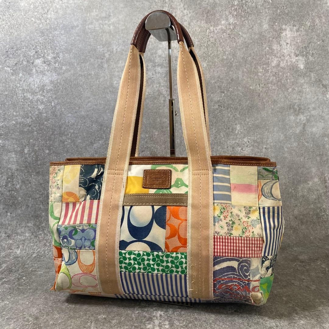 Coach Patchwork Multicolor A4 Tote Bag Shoulder B… - image 12