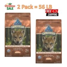 PCS-Blue Buffalo BLUE Wilderness Large Breed Puppy Chicken with Wholesome 28Lb