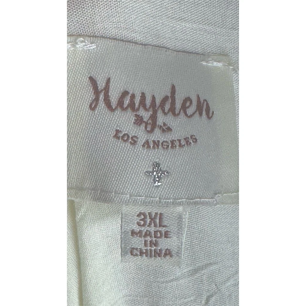 PALM ANGELS Abito tunica Hayden Los Angeles 3x babydoll panna boho cottagecore a strati con volant