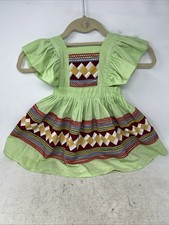 Native American Seminole Miccosukee Patchwork Handmade Colorful Girl Dress 58 