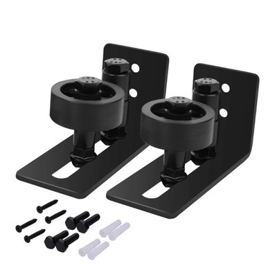 Barn Door Floor Guide Roller with Adjustable Black Floor Guide Door Slides Rails