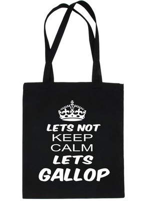 Keep Calm Lets Gallop Reitertasche fürs Leben Einkaufstasche Damen Geschenk