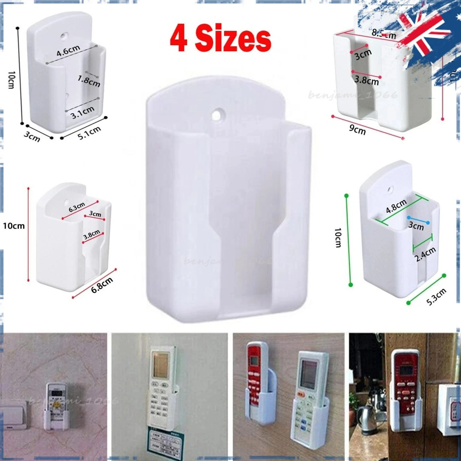 Air Conditioner Remote Control Holder Wall Mount Organizer Stand Box