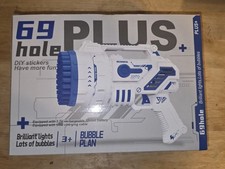 69 Hole Bubble Machine Gun with Colorful Lights Automatic Bubble Maker Gun