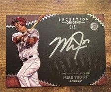 2015 Bowman Inception Origins MIKE TROUT AUTO #/5 Angels Ssp Rare🔥🔥⚾️