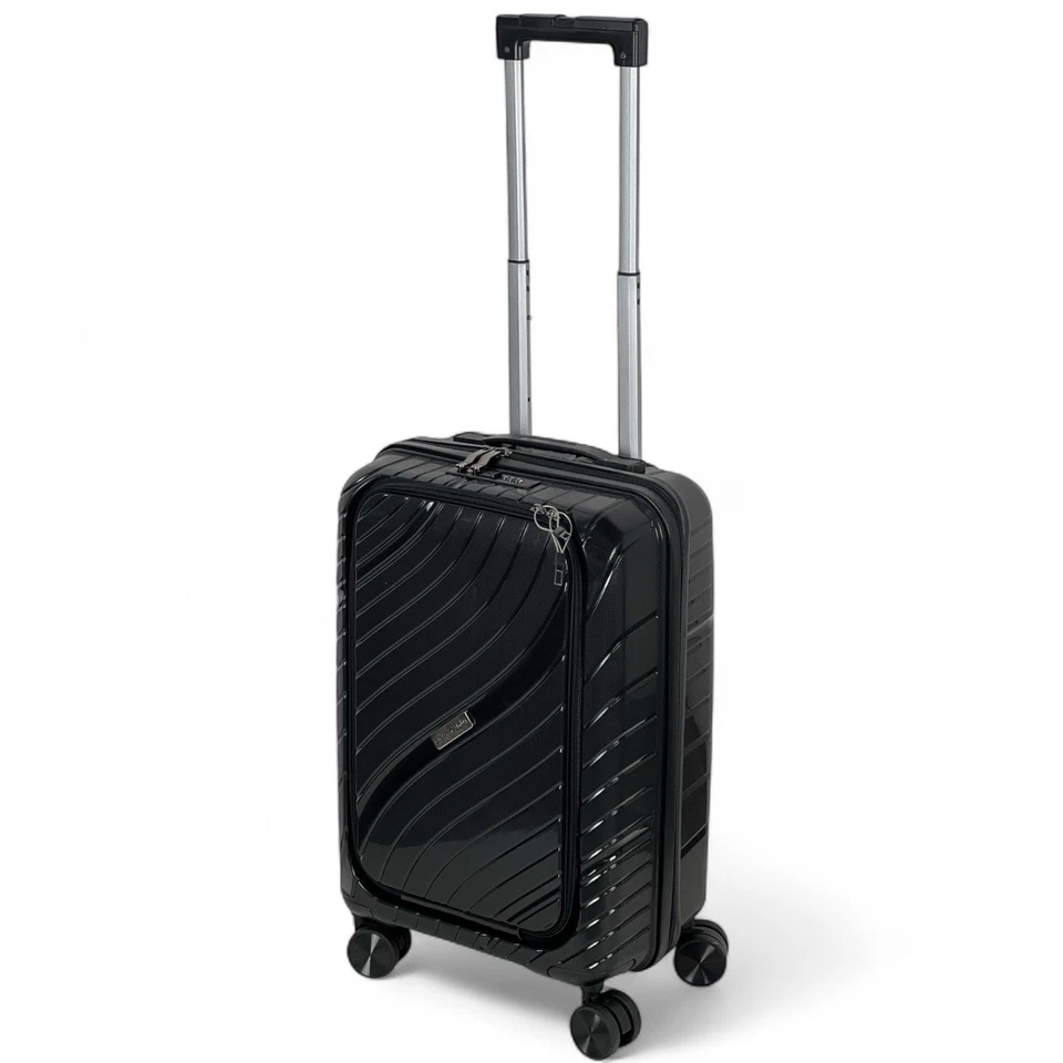 Trolley Valigia Pierre Cardin 55x36x22 Bagaglio a Mano con TSA Tasca PC Ryanair - Immagine 3 di 4