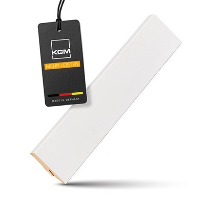 Sockelleiste weiß MDF MEGA Profil foliert | 16x58 mm | Zubehör | 2400 mm