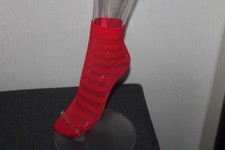 FOGAL Riva No 609 Fein Söckchen Gr. L Rot Ringel Neu OVP