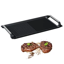 COVERCOOK Griddle Pan, Cast Iron Grill Hot Plate, Rectangular Grill, 2 handle...