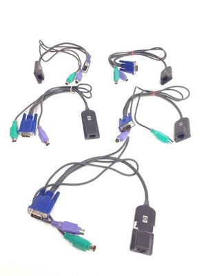 Lot Of 5 HP 520-290-002 PS/2 RJ-45 KVM IP Console Interface Adapter, WORKING